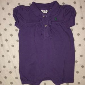 NWT Ralph Lauren Purple Baby Girl Romper